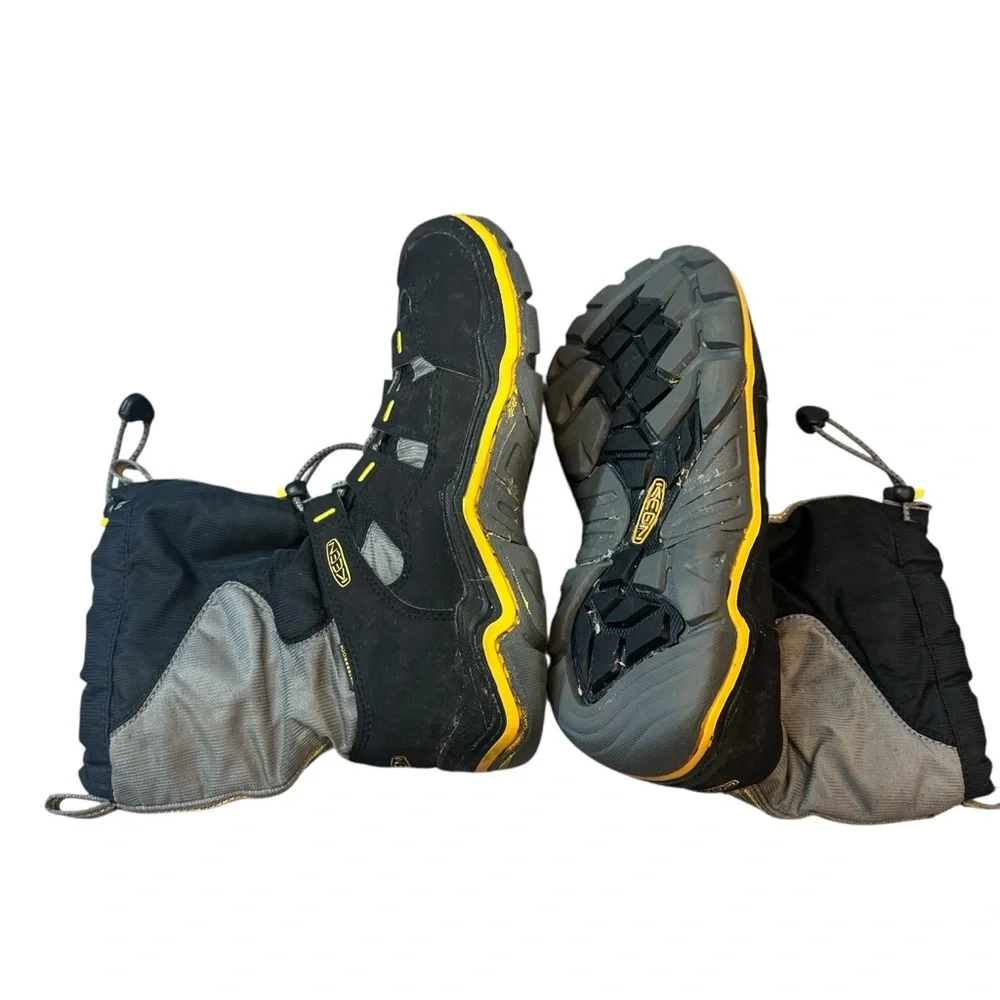 KEEN Winterport II WP Boot Black Yellow Youth Size‎ 5
